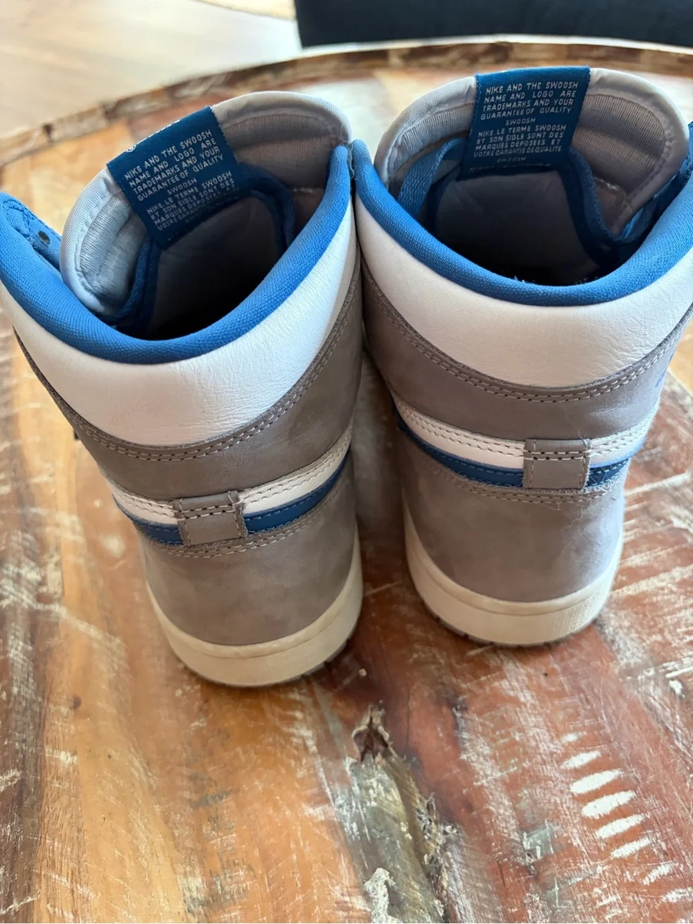 Nike Air Jordan 1 Mid - White and Blue Men's Sneakers 9.5